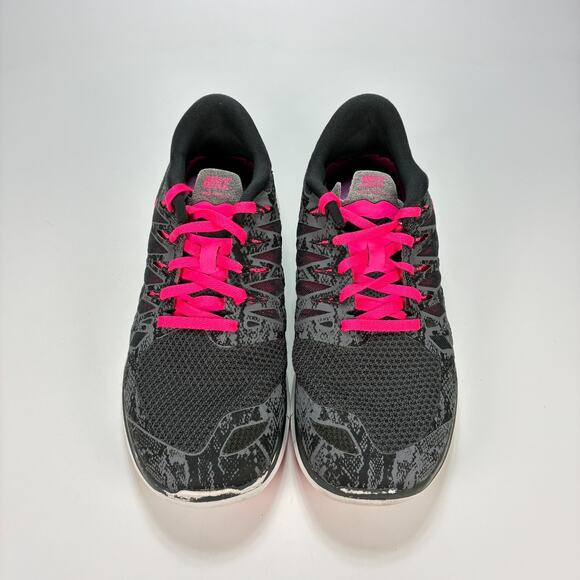 Nike Free 5.0 Gray Pink Running Shoe Sneakers Lace Up 705347-016 Women's Size 8 - Picture 3 of 10